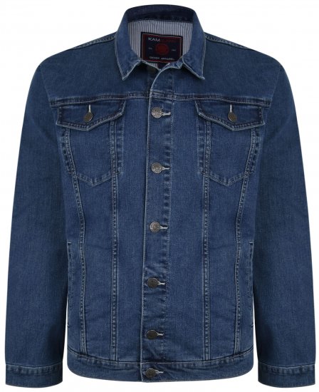 Kam Jeans 405 Western Denim Jacket Stonewash - Jassen - Grote Maten Herenjassen
