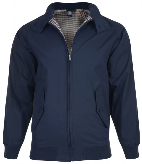 Kam Jeans Harrington-Jacket Navy - Jassen - Grote Maten Herenjassen