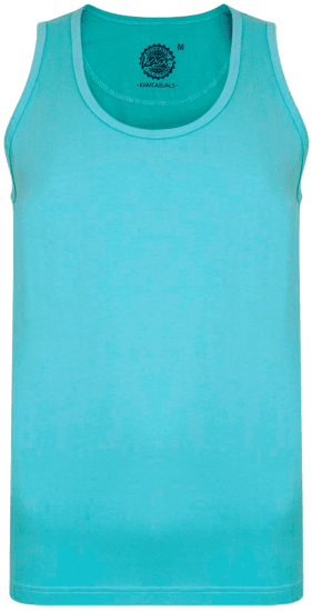 Kam Jeans 500 Tank Top Aqua - T-shirts - Grote Maten T-shirts Heren