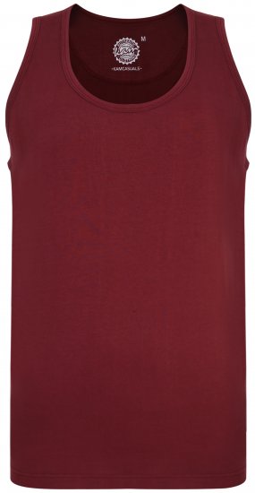 Kam Jeans 500 Tank Top Burgundy - T-shirts - Grote Maten T-shirts Heren