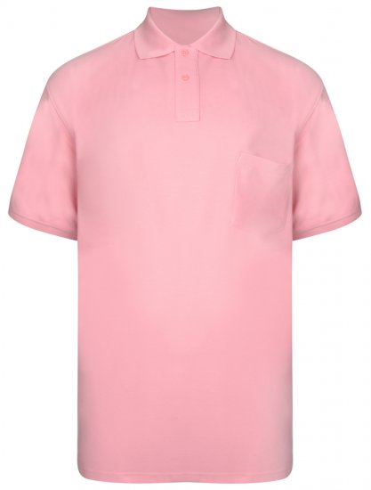 Kam Jeans Polo Pink - Polo shirts - Grote Maten Poloshirts Heren