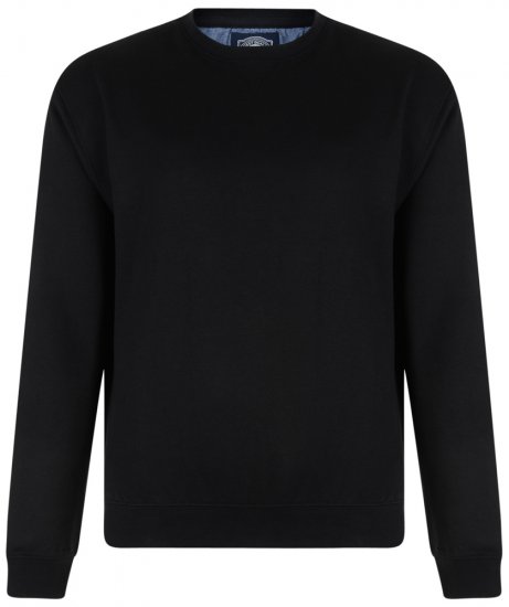 Kam Jeans Sweatshirt Black TALL SIZES - HERENKLEDING MT-6XLT - Tall Kleding Heren