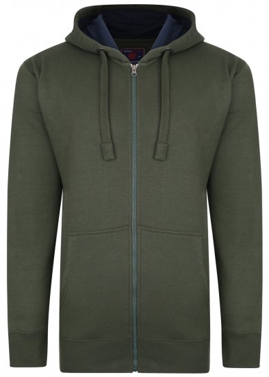 Kam Jeans Hoodie Olive Green - Sweaters & hoodies - Sweaters & Hoodies Grote Maten Heren