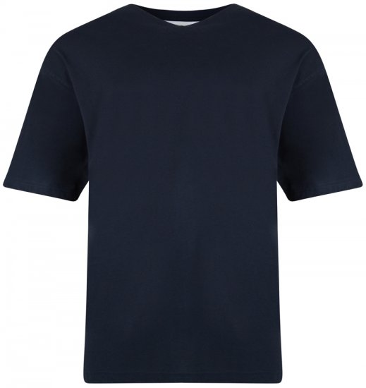 Kam Jeans V-neck T-shirt Navy - T-shirts - Grote Maten T-shirts Heren