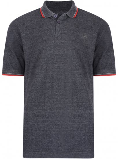 Kam Jeans 5289 Polo Charcoal - Polo shirts - Grote Maten Poloshirts Heren