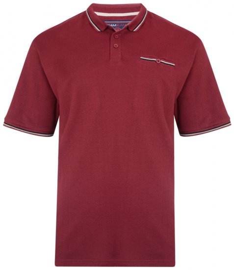 Kam Jeans 5291 Polo Burgundy - Polo shirts - Grote Maten Poloshirts Heren