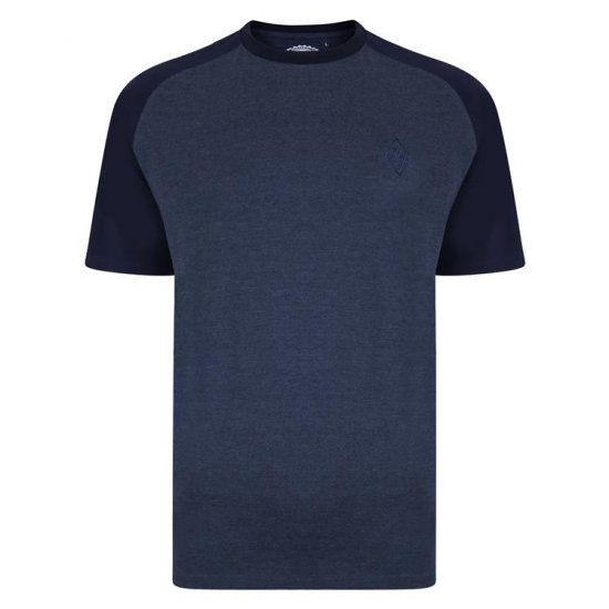 Kam Jeans 5314 Raglan T-Shirt Charcoal/Insignia Twin Pack - T-shirts - Grote Maten T-shirts Heren