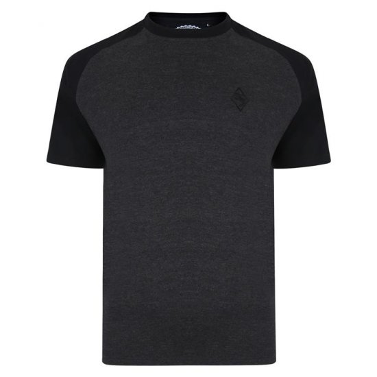 Kam Jeans 5314 Raglan T-Shirt Charcoal/Insignia Twin Pack - T-shirts - Grote Maten T-shirts Heren