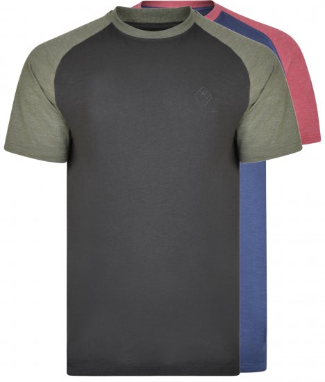 Kam Jeans 5314 Twin pack T-shirts Black/Navy - T-shirts - Grote Maten T-shirts Heren