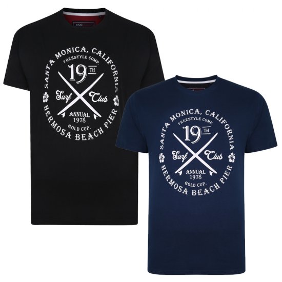 Kam Jeans 5331 Twin pack California Tee - T-shirts - Grote Maten T-shirts Heren