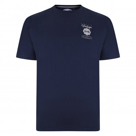 Kam Jeans 5348 T-shirt Vintage/Denim Twin Pack - T-shirts - Grote Maten T-shirts Heren