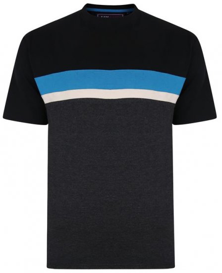 Kam Jeans 5356 Cut&Saw T-shirt Black - T-shirts - Grote Maten T-shirts Heren