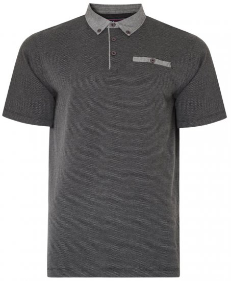 Kam Jeans 5402 T-shirt Charcoal - Polo shirts - Grote Maten Poloshirts Heren