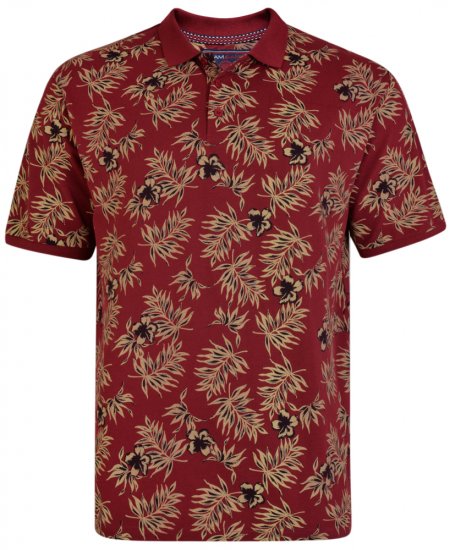 Kam Jeans 5406 Polo Burgundy - Polo shirts - Grote Maten Poloshirts Heren