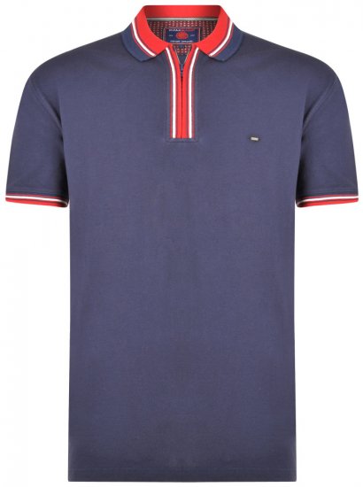 Kam Jeans 5409 Polo Navy - Polo shirts - Grote Maten Poloshirts Heren