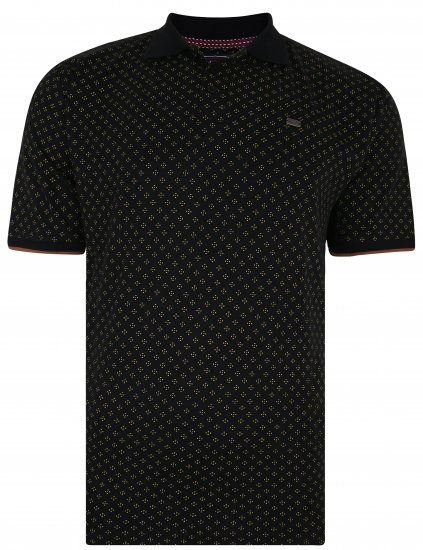 Kam Jeans 5440 Dobby Print Polo - Polo shirts - Grote Maten Poloshirts Heren