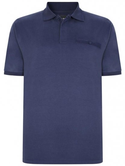 Kam Jeans 5450 Peach Finish Polo Navy - Polo shirts - Grote Maten Poloshirts Heren