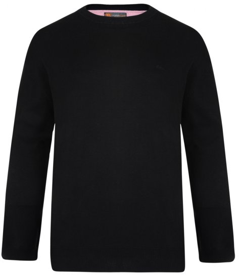 Kam Jeans Knitted Sweater Black - Sweaters & hoodies - Sweaters & Hoodies Grote Maten Heren