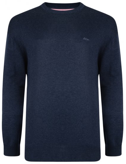 Kam Jeans Knitted Sweater Denim - Sweaters & hoodies - Sweaters & Hoodies Grote Maten Heren