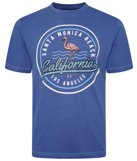 Kam Jeans 5707 Santa Monica Tee Navy - T-shirts - Grote Maten T-shirts Heren