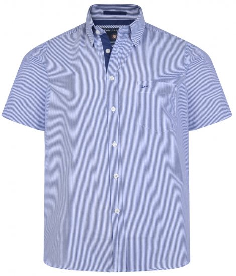 Kam Jeans 6164 Short Sleeve Shirt Navy - Hemden - Overhemden Grote Maten Heren