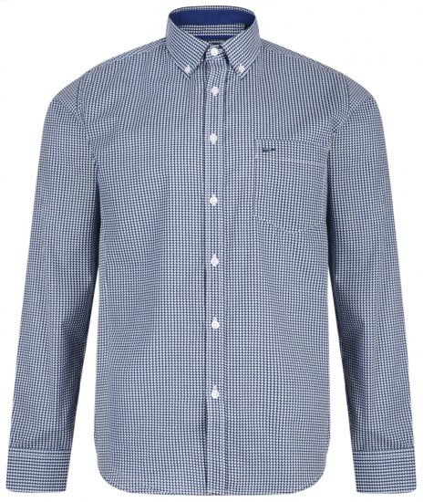 Kam Jeans 6177 Long Sleeve Shirt Denim Blue - Hemden - Overhemden Grote Maten Heren