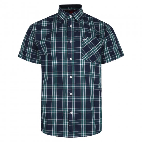 Kam Jeans 6202 Casual Check Shirt Navy - Hemden - Overhemden Grote Maten Heren