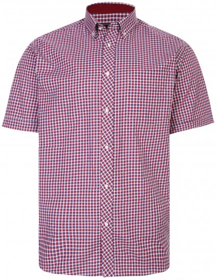 Kam Jeans 6219 Short sleeve Shirt Red - Hemden - Overhemden Grote Maten Heren