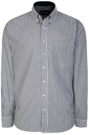 Kam Jeans 6245 Long Sleeve Shirt Navy - Hemden - Overhemden Grote Maten Heren