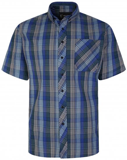 Kam Jeans 6250 Short sleeve Shirt Blue - Hemden - Overhemden Grote Maten Heren