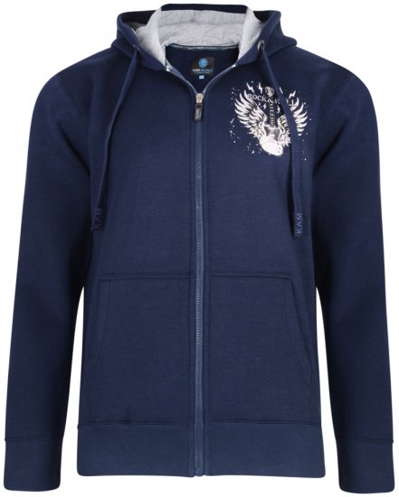 Kam Jeans 7003 Hoodie Navy - Sweaters & hoodies - Sweaters & Hoodies Grote Maten Heren