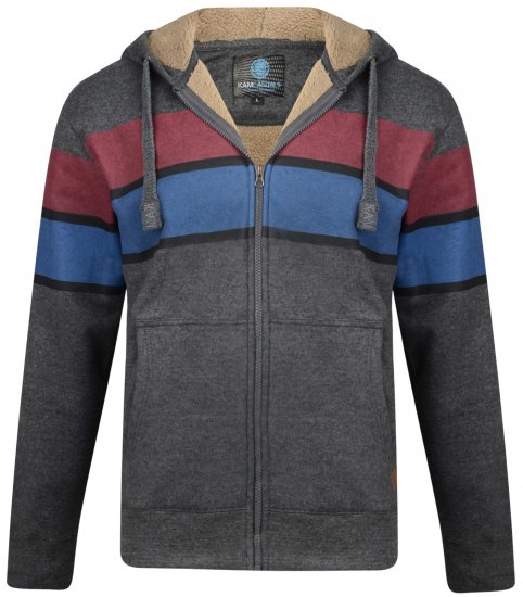 Kam Jeans 7007 Sherpa Lined Hoodie Charcoal - Sweaters & hoodies - Sweaters & Hoodies Grote Maten Heren