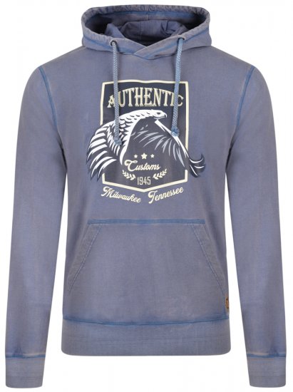 Kam Jeans 7010 Hoodie Insignia Blue - Sweaters & hoodies - Sweaters & Hoodies Grote Maten Heren