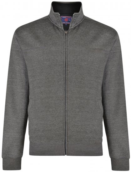 Kam Jeans 7018 Full zip Sweatshirt Charcoal - Sweaters & hoodies - Sweaters & Hoodies Grote Maten Heren