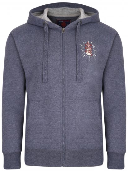 Kam Jeans 7029 Hoodie Indigo - Sweaters & hoodies - Sweaters & Hoodies Grote Maten Heren