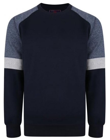 Kam Jeans 7031 Crew Neck Sweater Navy - Sweaters & hoodies - Sweaters & Hoodies Grote Maten Heren