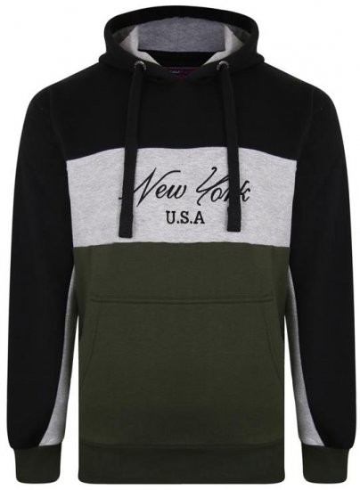 Kam Jeans 7033 NY Over The Head Hoodie Khaki - Sweaters & hoodies - Sweaters & Hoodies Grote Maten Heren