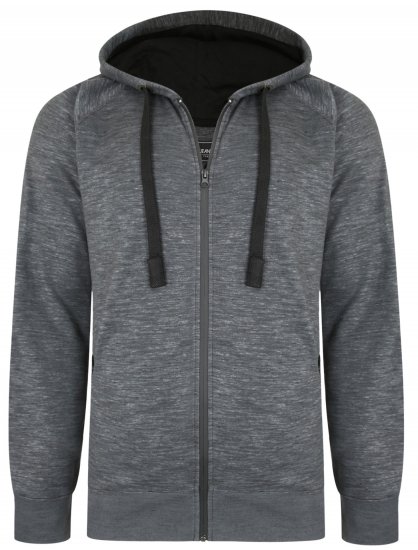 Kam Jeans 7041 Jersey Marl Hoody with Zip Pockets Charcoal - Sweaters & hoodies - Sweaters & Hoodies Grote Maten Heren