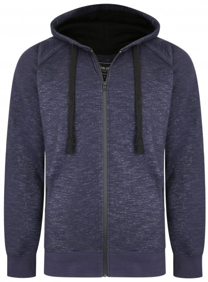 Kam Jeans 7041 Jersey Marl Hoody with Zip Pockets Indigo - Sweaters & hoodies - Sweaters & Hoodies Grote Maten Heren