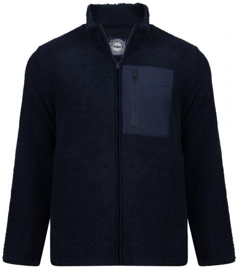 Kam Jeans 712 Teddy Fleece Navy - Sweaters & hoodies - Sweaters & Hoodies Grote Maten Heren
