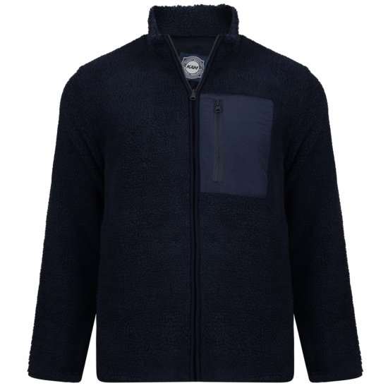 Kam Jeans 712 Teddy Fleece Navy - Sweaters & hoodies - Sweaters & Hoodies Grote Maten Heren