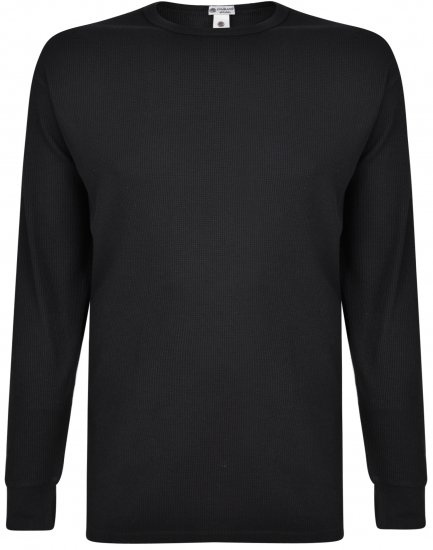 Kam Jeans 835 Long Sleeve Thermal T-shirt Black - Ondergoed & zwem - Grote Maten Ondergoed Heren
