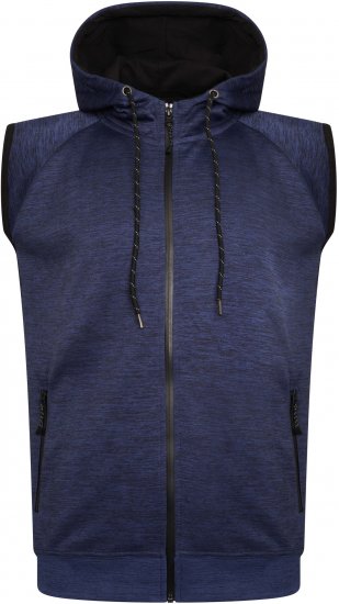 Kam Jeans AP007 Active Performance Sleeveless Hoody Indigo - Sweaters & hoodies - Sweaters & Hoodies Grote Maten Heren