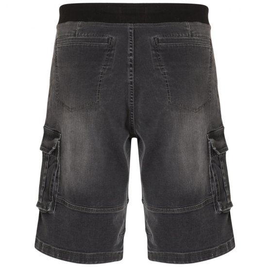 Kam Jeans Dito Denim Shorts Charcoal - Shorts - Grote Maten Korte Broeken Heren