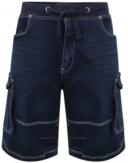 Kam Jeans Dito Denim Shorts Mid Used Blue - Shorts - Grote Maten Korte Broeken Heren