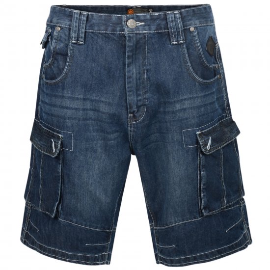 Kam Jeans Francis Dark Used - Shorts - Grote Maten Korte Broeken Heren