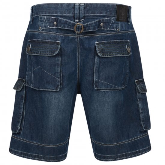 Kam Jeans Francis Dark Used - Shorts - Grote Maten Korte Broeken Heren