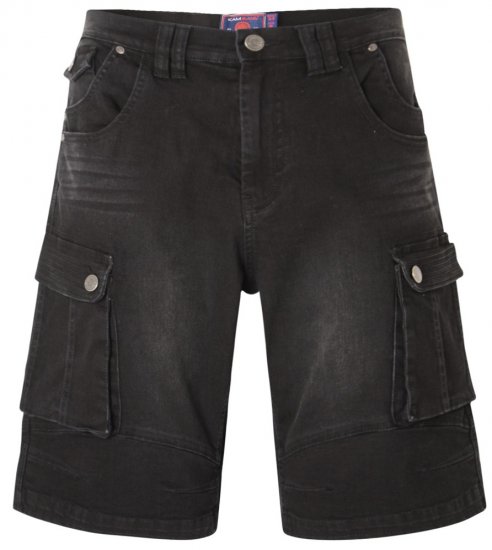 Kam Jeans Ivan Cargo Shorts Black - Shorts - Grote Maten Korte Broeken Heren