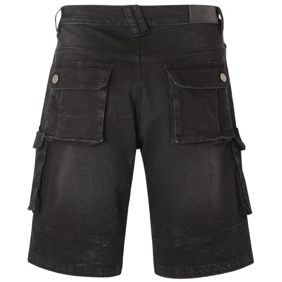 Kam Jeans Ivan Cargo Shorts Black - Shorts - Grote Maten Korte Broeken Heren