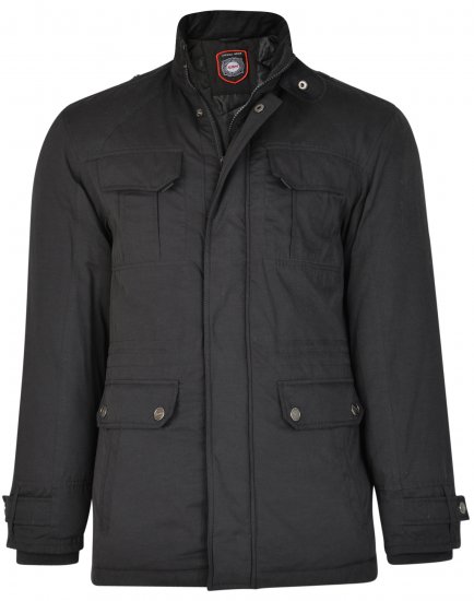 Kam Jeans KV110 Soft Touch Coat Black - Jassen - Grote Maten Herenjassen